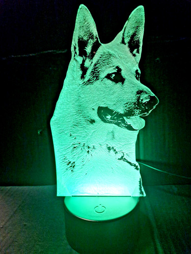 German shepherd led lamp - german,