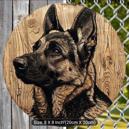 German shepherd metal sign - sign,