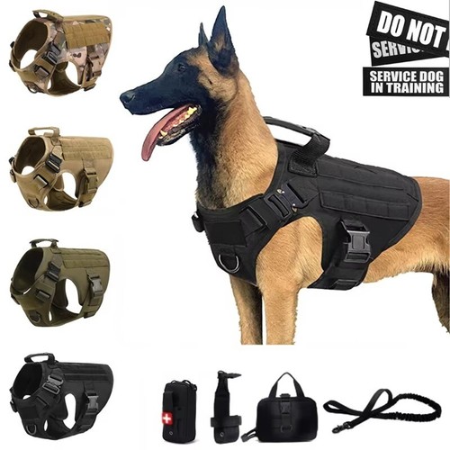 Tactical dog harness leash - dog, &