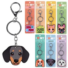 Dog Cat Breed Keyring Cute