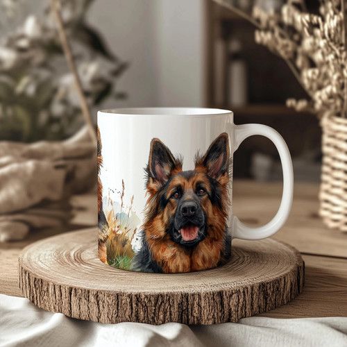 German shepherd 11oz ceramic - german,
