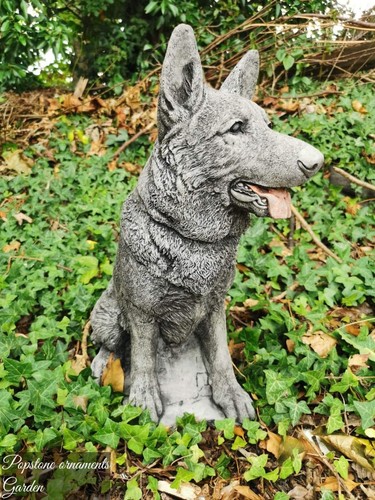 German shepherd dog statue - shepherd,