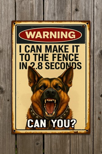 Funny dog warning sign - funny, –