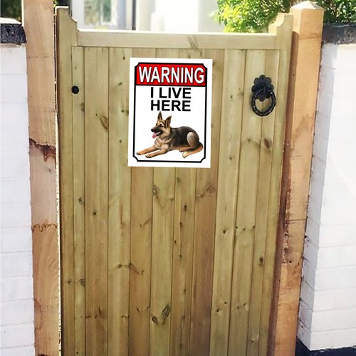 Warning live here - warning, german