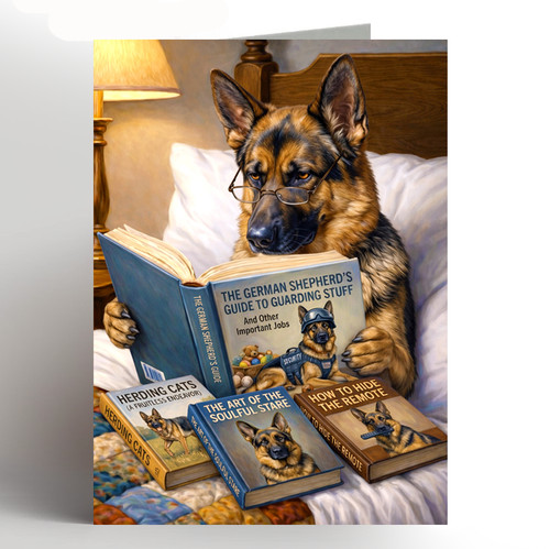 Funny german shepherd card dog - funny,