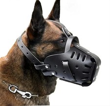 Leather Dog Muzzle Basket