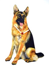 German Shepherd Clock - German
