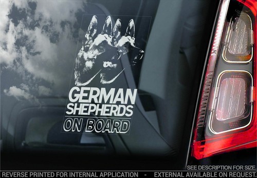 German shepherds car sticker - car,