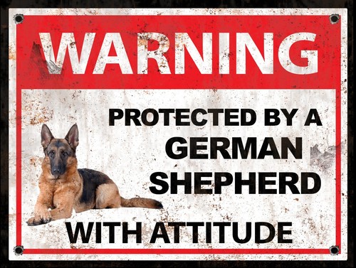 Warning protected german - warning, a